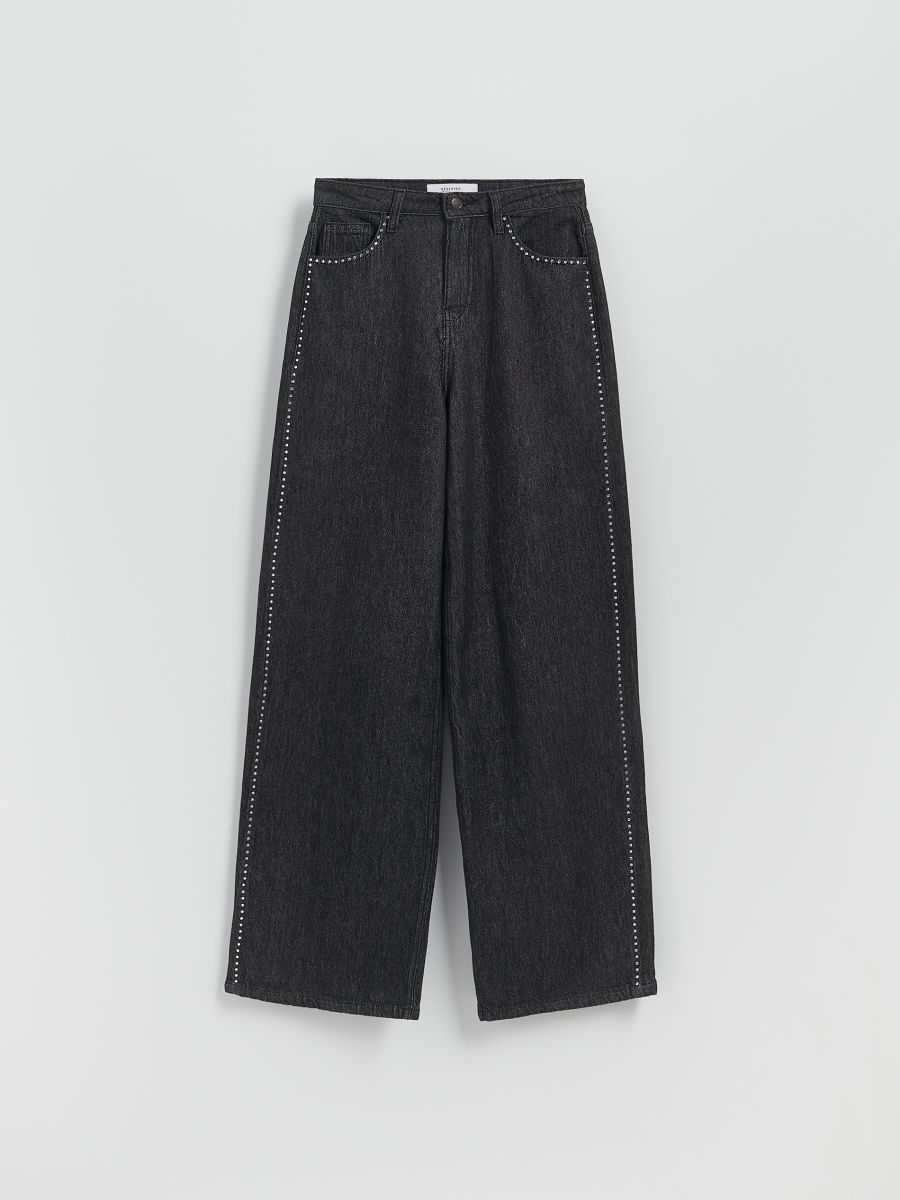 LADIES` JEANS TROUSERS - grey - RESERVED