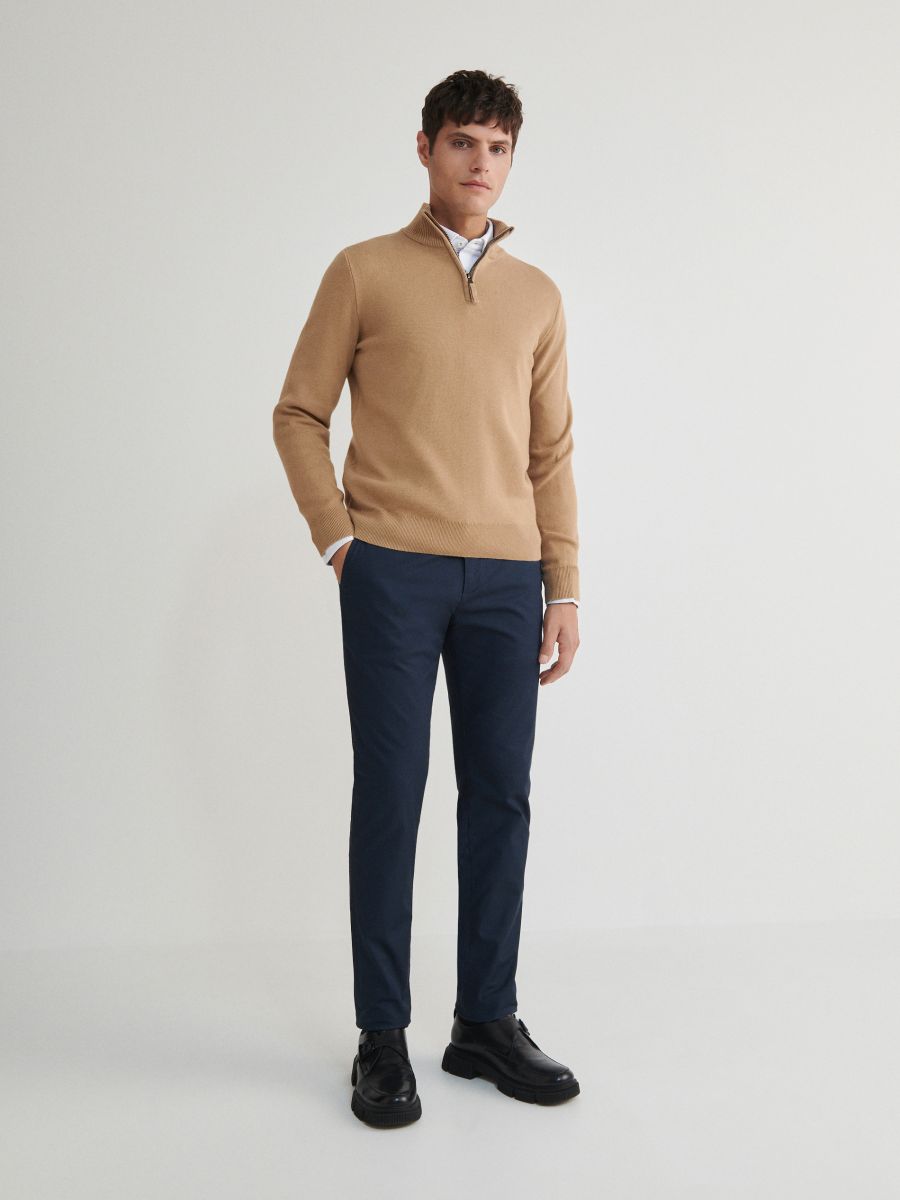 Chino-püksid slim fit - terassinine - RESERVED