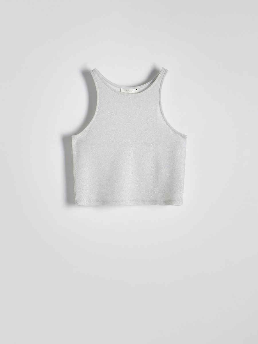 Metallic top with lurex blend - silver - RESERVED - 3
