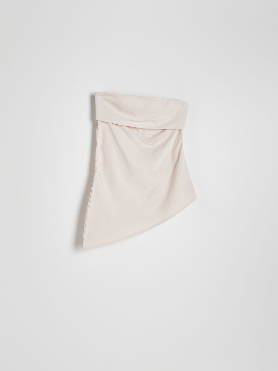 Asymmetric top with draping - nude - RESERVED - 4