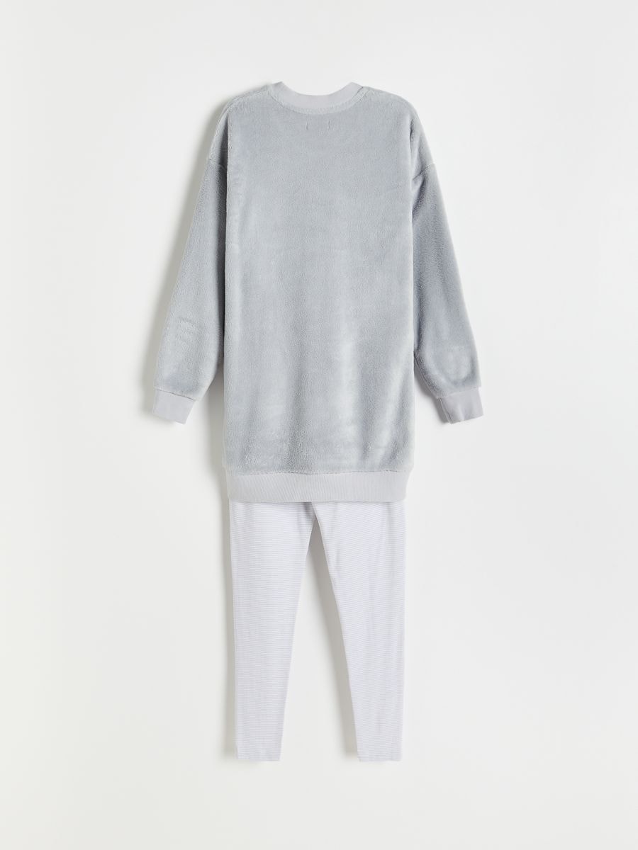 Warm pyjama set - light grey - RESERVED - 3