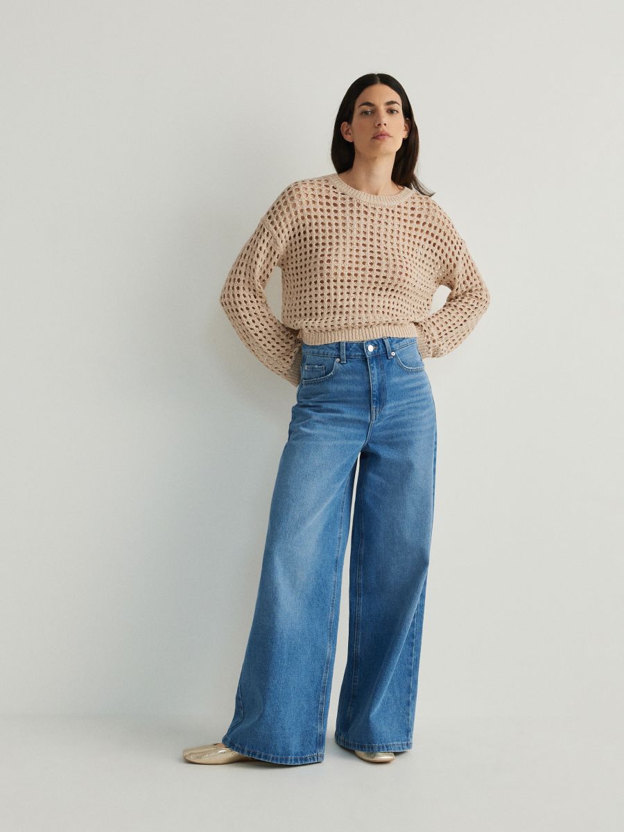 Openwork jumper - beige - RESERVED - 2