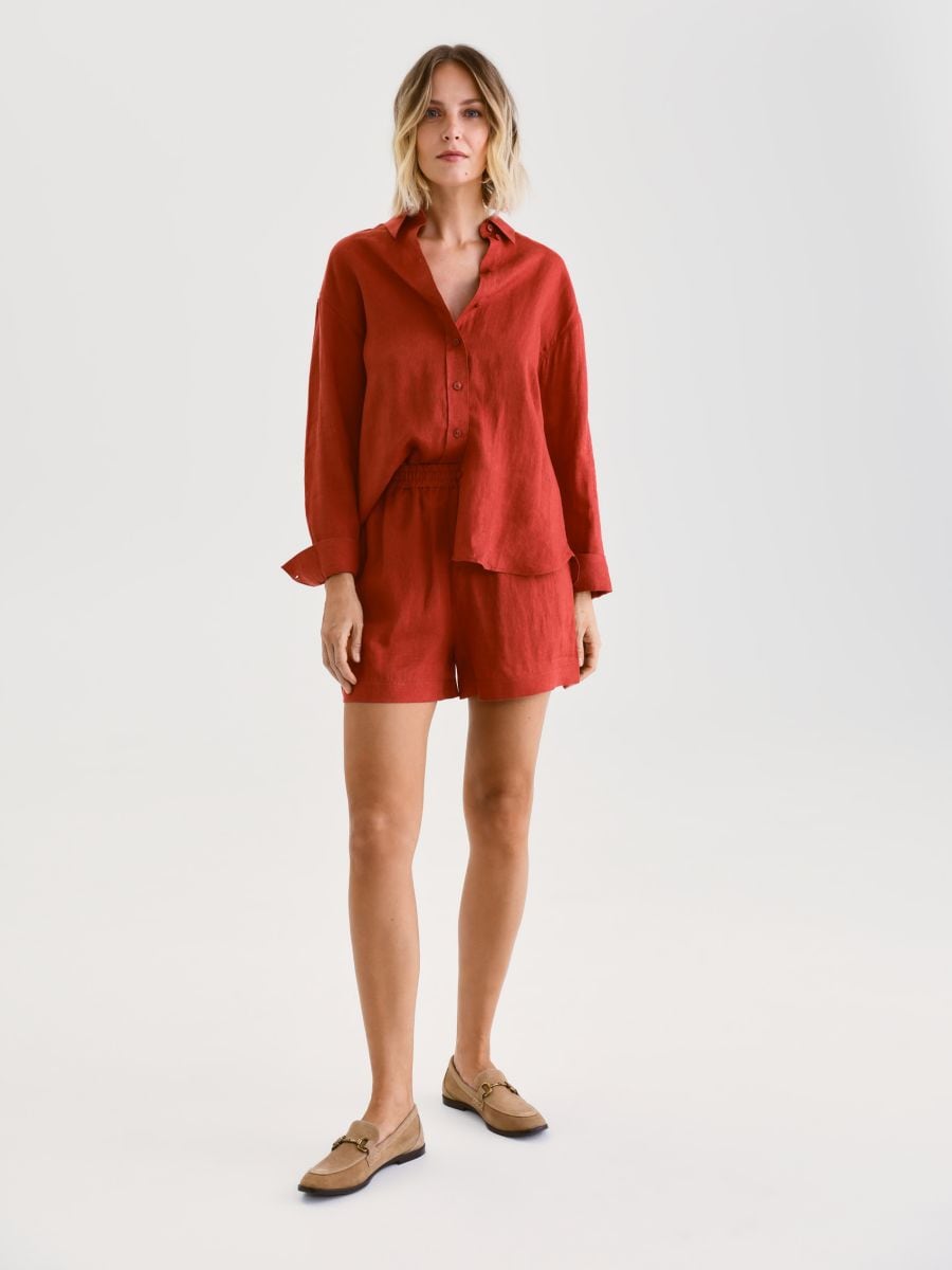 Linaline topp - vaskpruun - RESERVED - 4