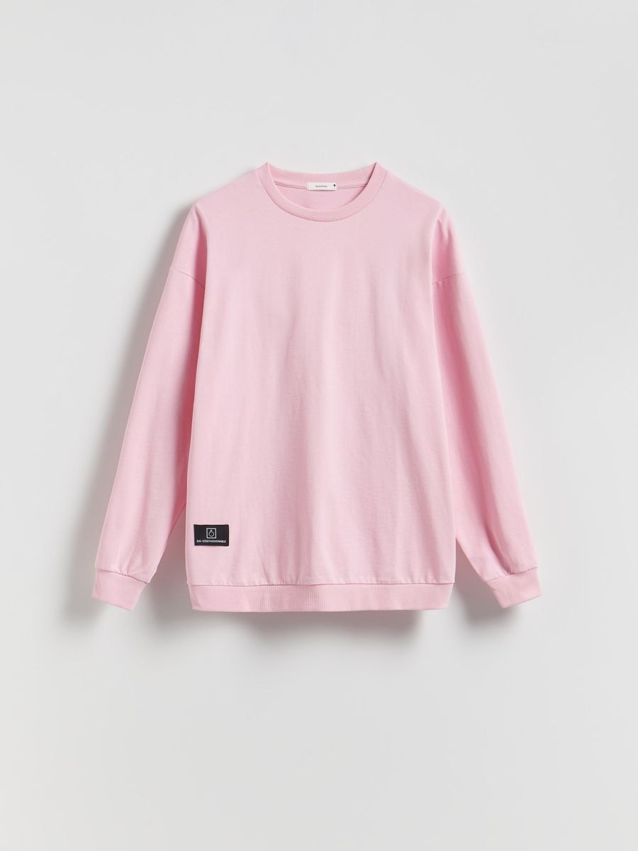 Sweat à capuche en coton avec appliqué - rose pastel - RESERVED - 5