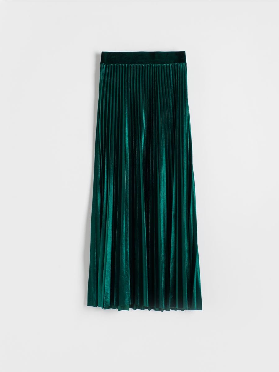 Reserved pleated skirt green hotsell