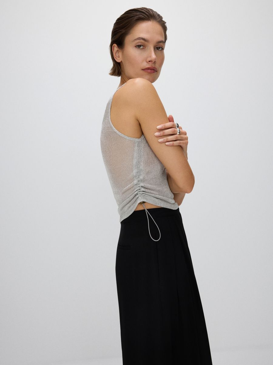 Metallic effect top - silver - RESERVED - 2
