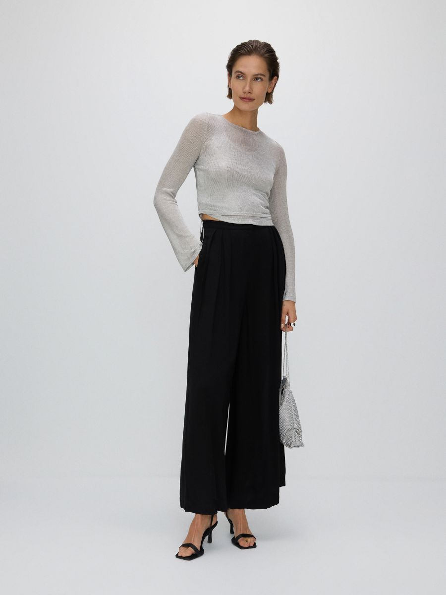 Metallic effect top - silver - RESERVED - 3