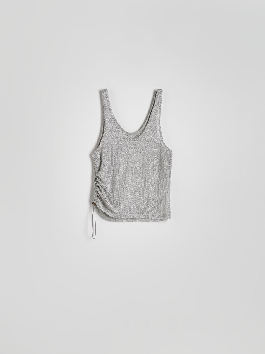 Metallic effect top - silver - RESERVED - 4