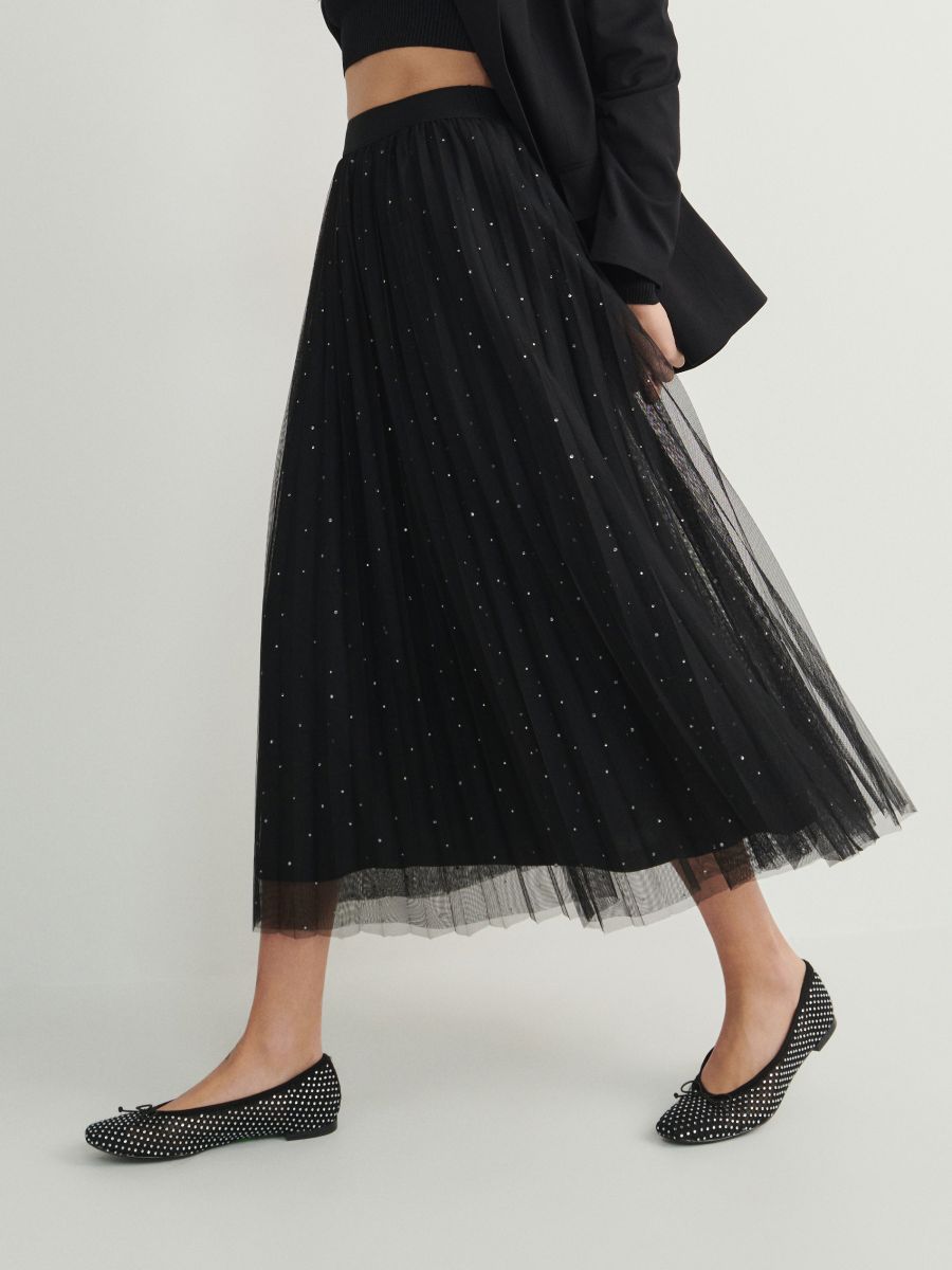 Midi skirt with detailing - black - RESERVED - 3