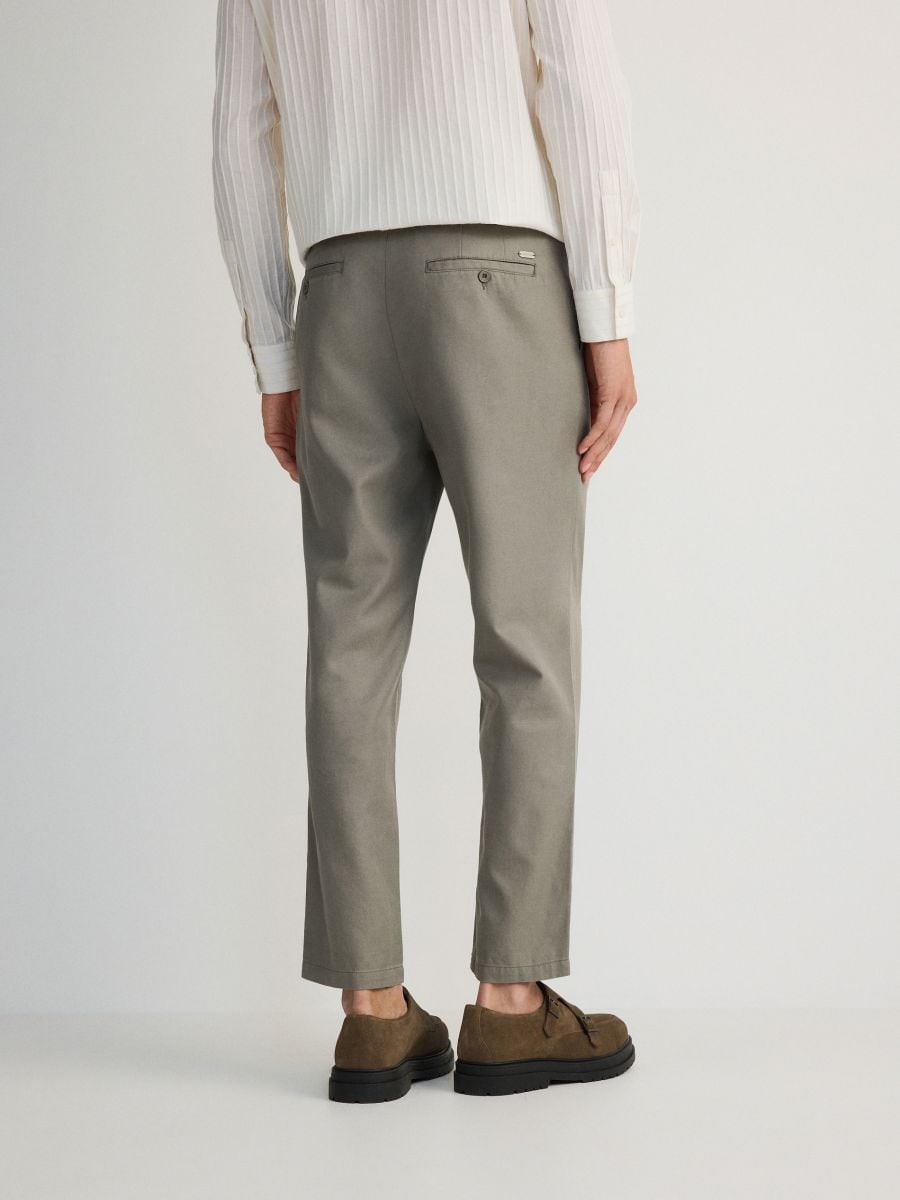 Chino regular trousers with true hemp blend - light olive - RESERVED - 3