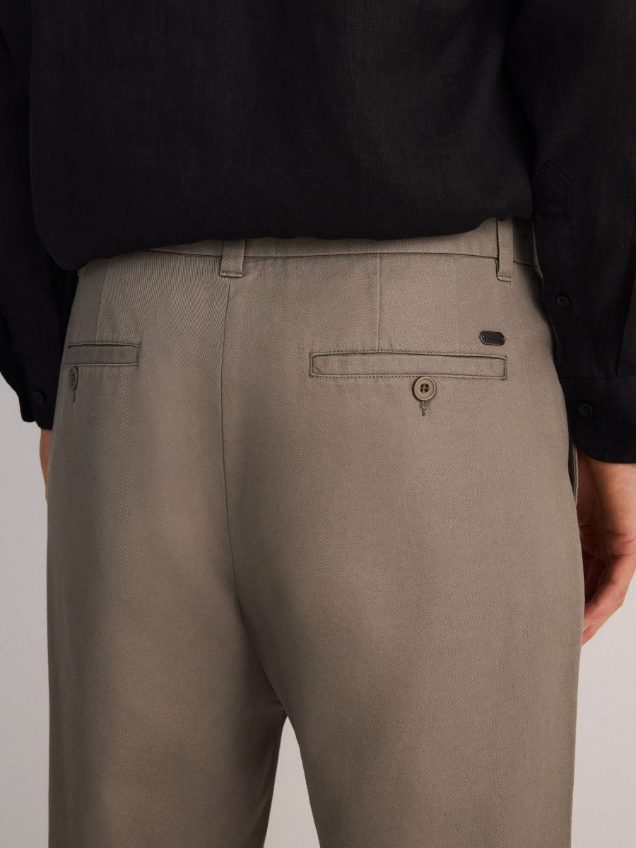 Chino regular trousers with true hemp blend - light olive - RESERVED - 4