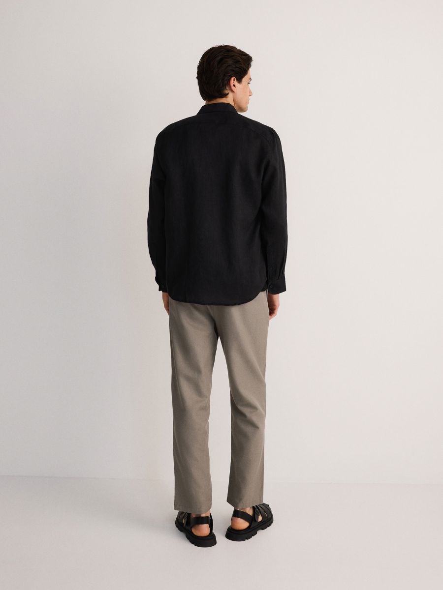 Chino regular trousers with true hemp blend - light olive - RESERVED - 4
