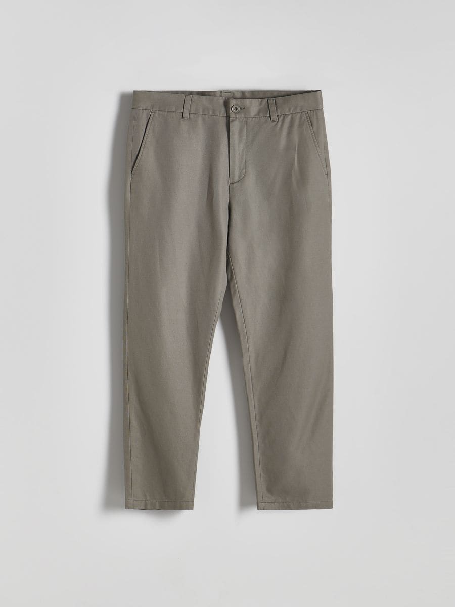 Chino regular trousers with true hemp blend - light olive - RESERVED - 5