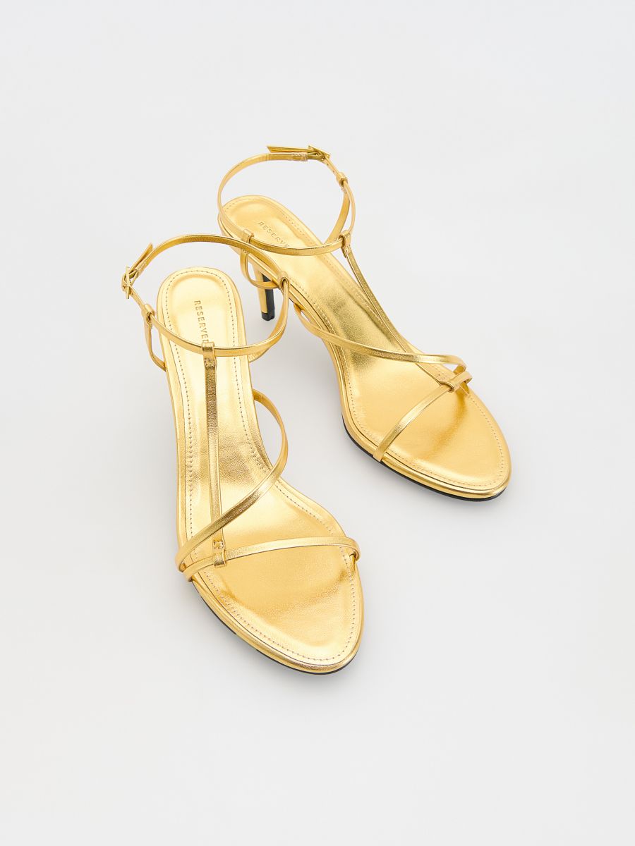 Strap flat sandals - golden - RESERVED - 2