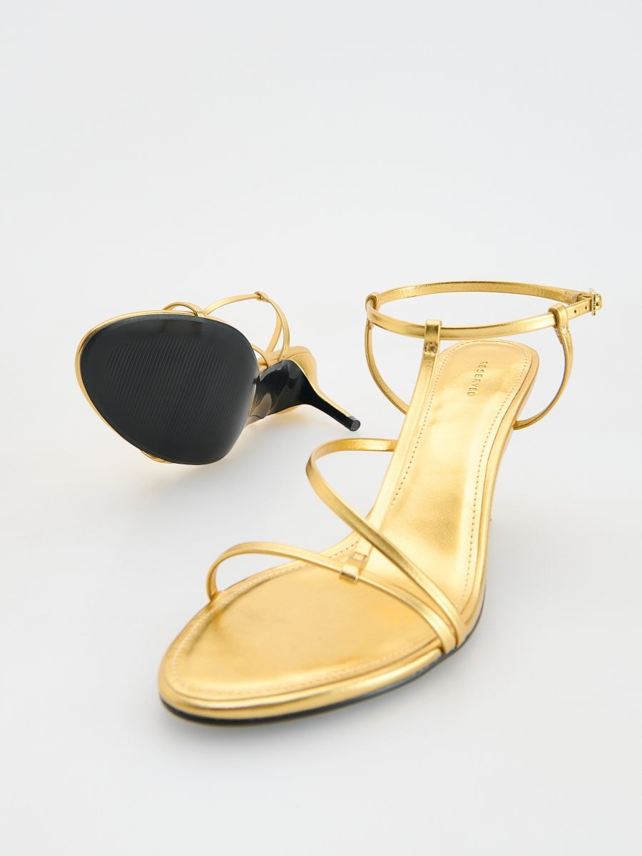 Strap flat sandals - golden - RESERVED - 4