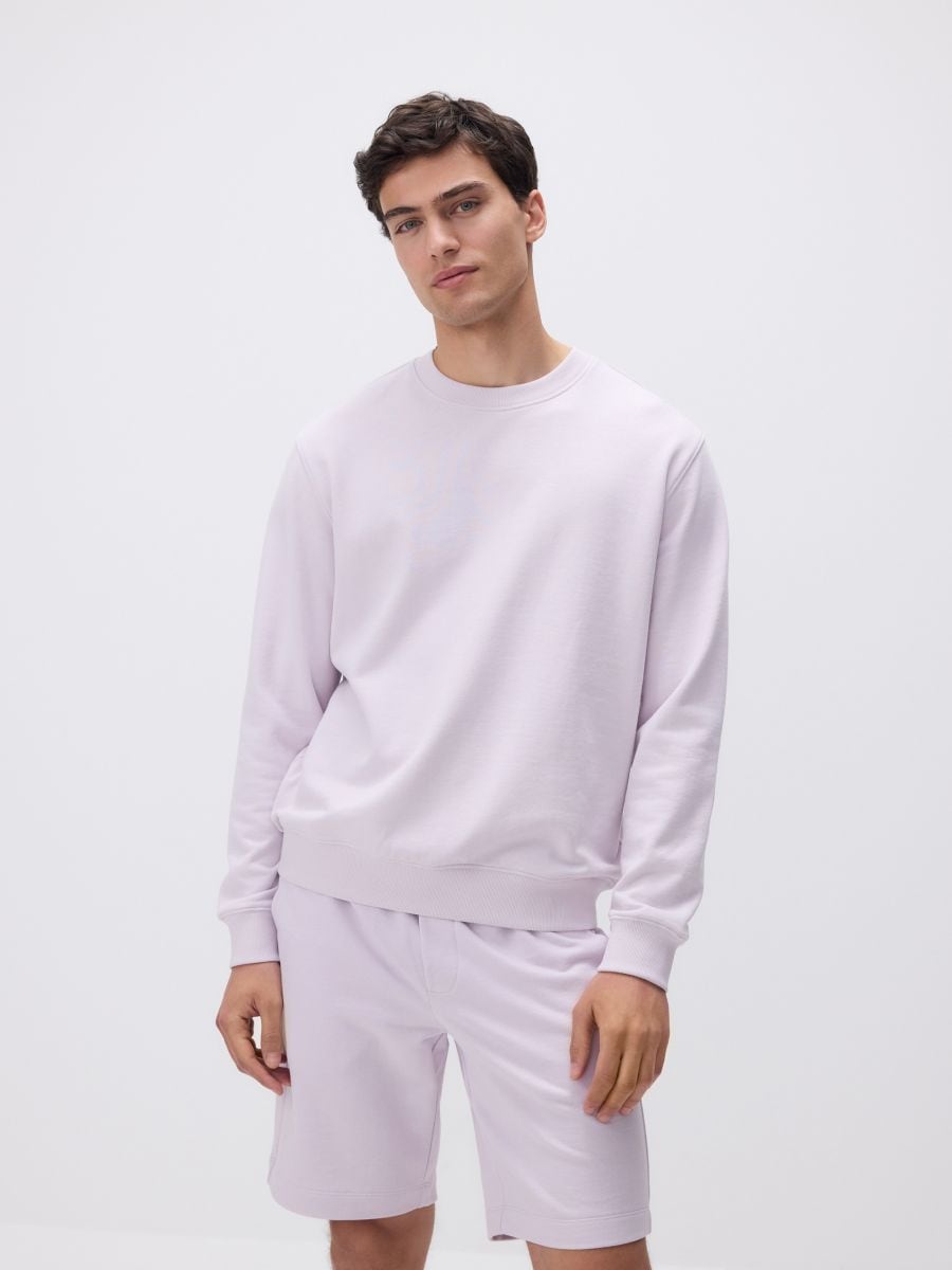 Βαμβακερό φούτερ regular fit - ΛΙΛΑ - RESERVED - 3