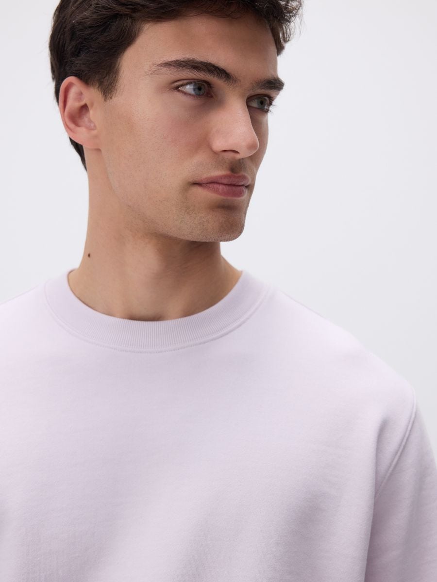 Βαμβακερό φούτερ regular fit - ΛΙΛΑ - RESERVED - 4
