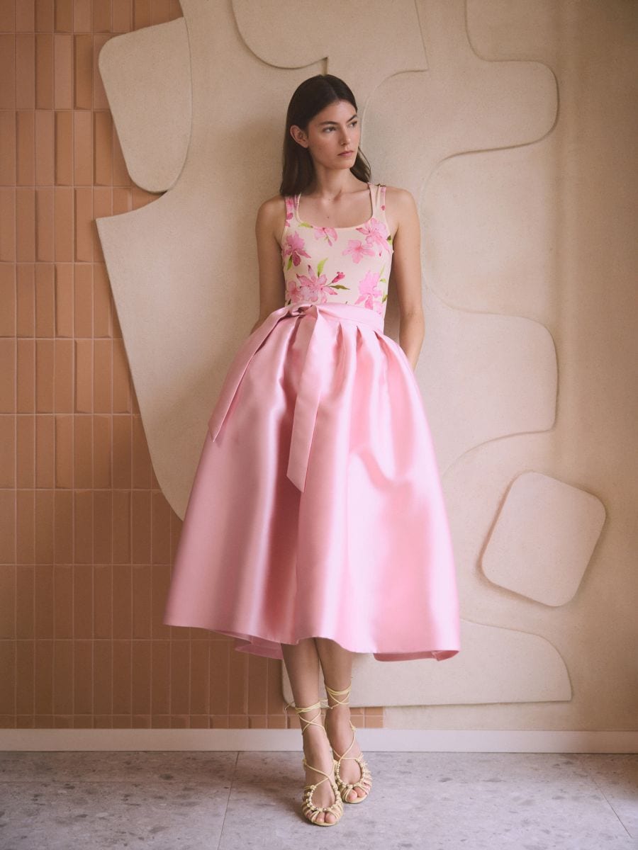 Midirock mit Bindedetail - pastellrosa - RESERVED - 7