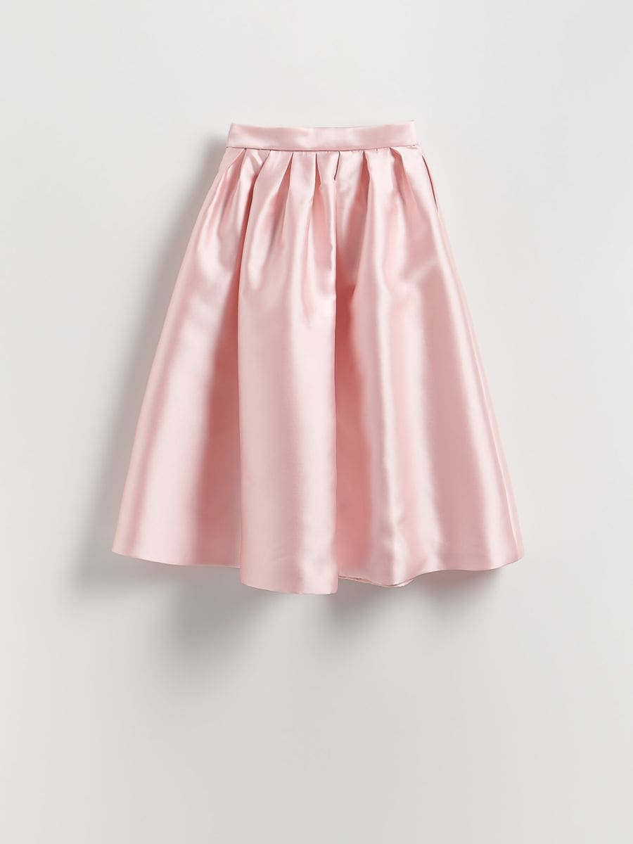 Midirock mit Bindedetail - pastellrosa - RESERVED - 8