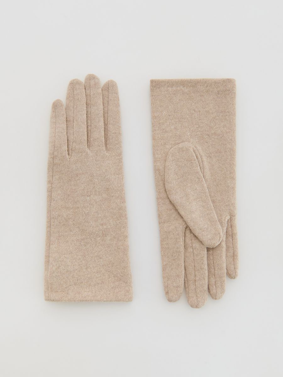 Rukavice s vlnou - pšeničná - RESERVED