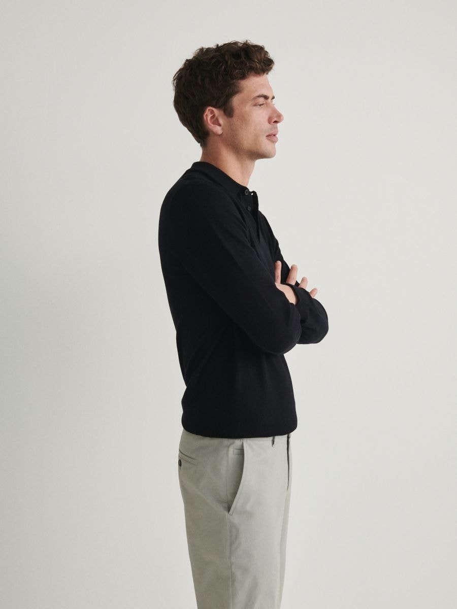 Spodnie chino slim fit Kolor jasnoszary - RESERVED - 5540L-09X