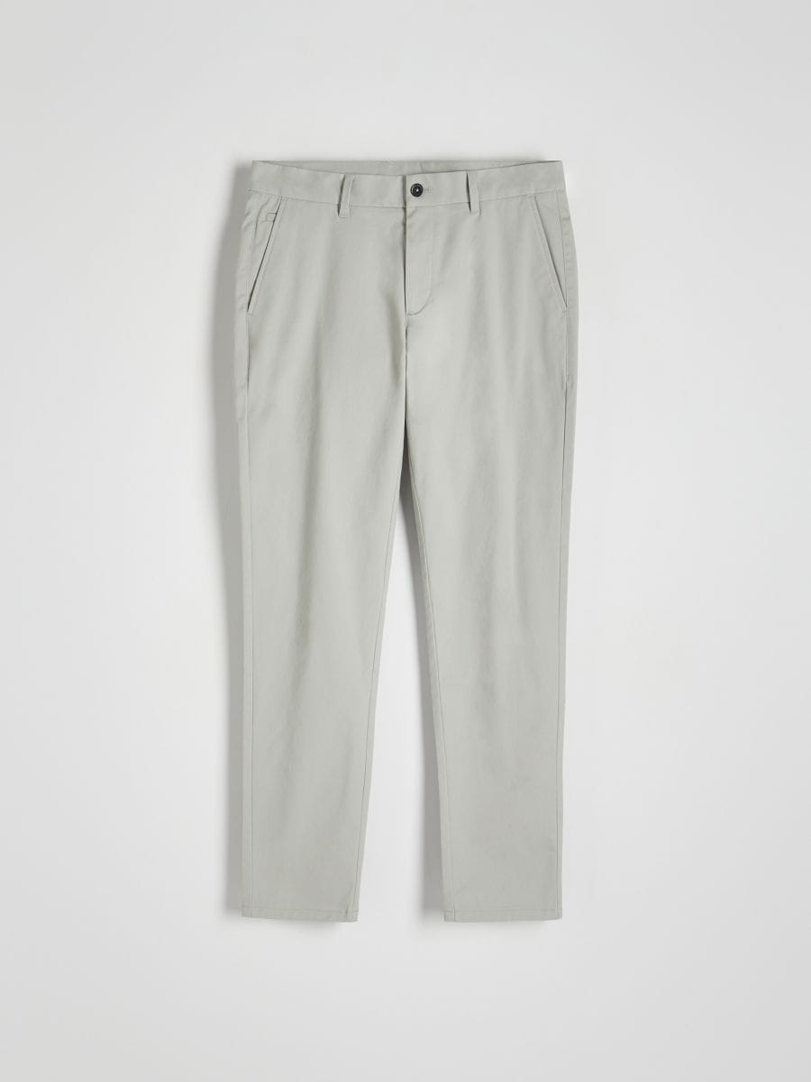 Spodnie chino slim fit Kolor jasnoszary - RESERVED - 5540L-09X