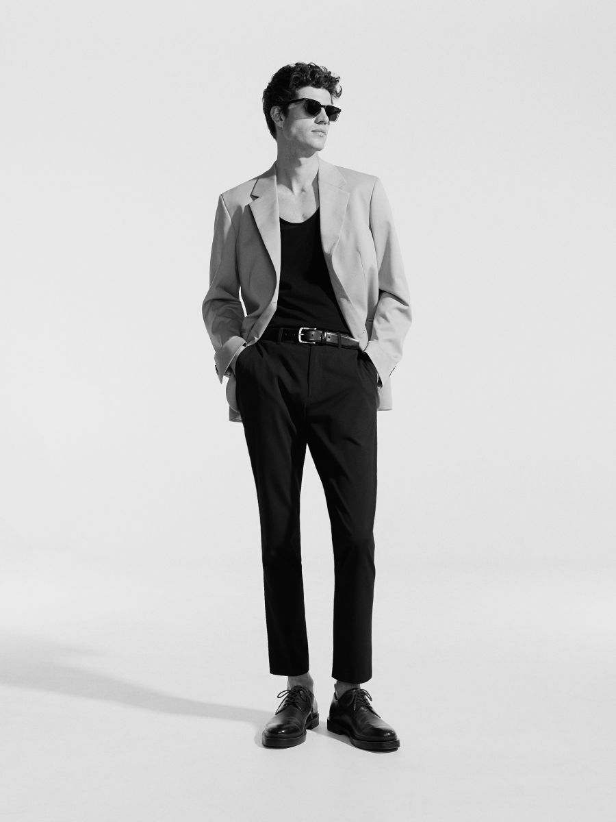 Slim trousers - black - RESERVED