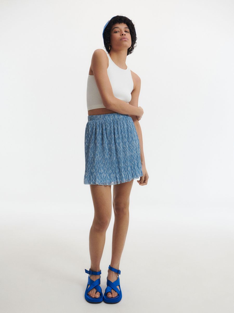 Mini skater skirt - pale blue - RESERVED - 2