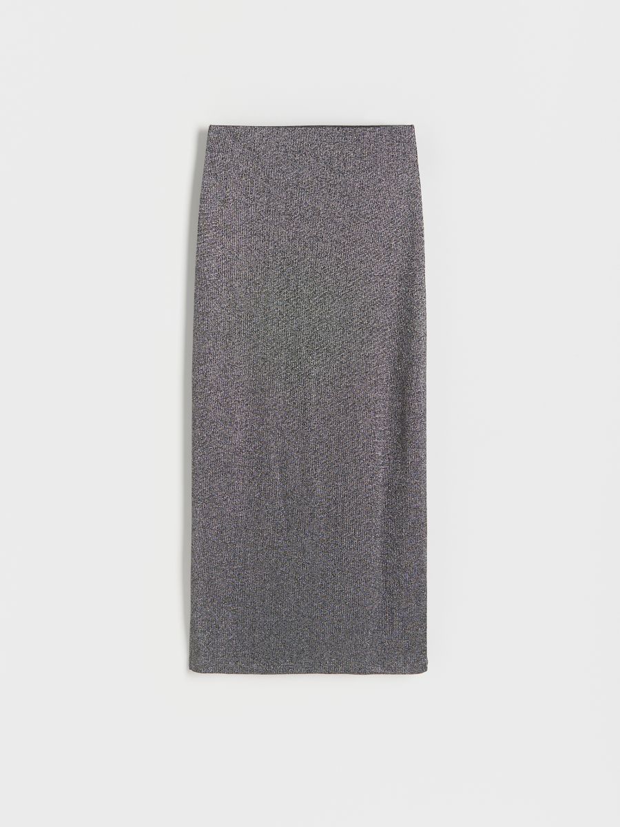 Skirt with metallic thread - dark grey - RESERVED - 3