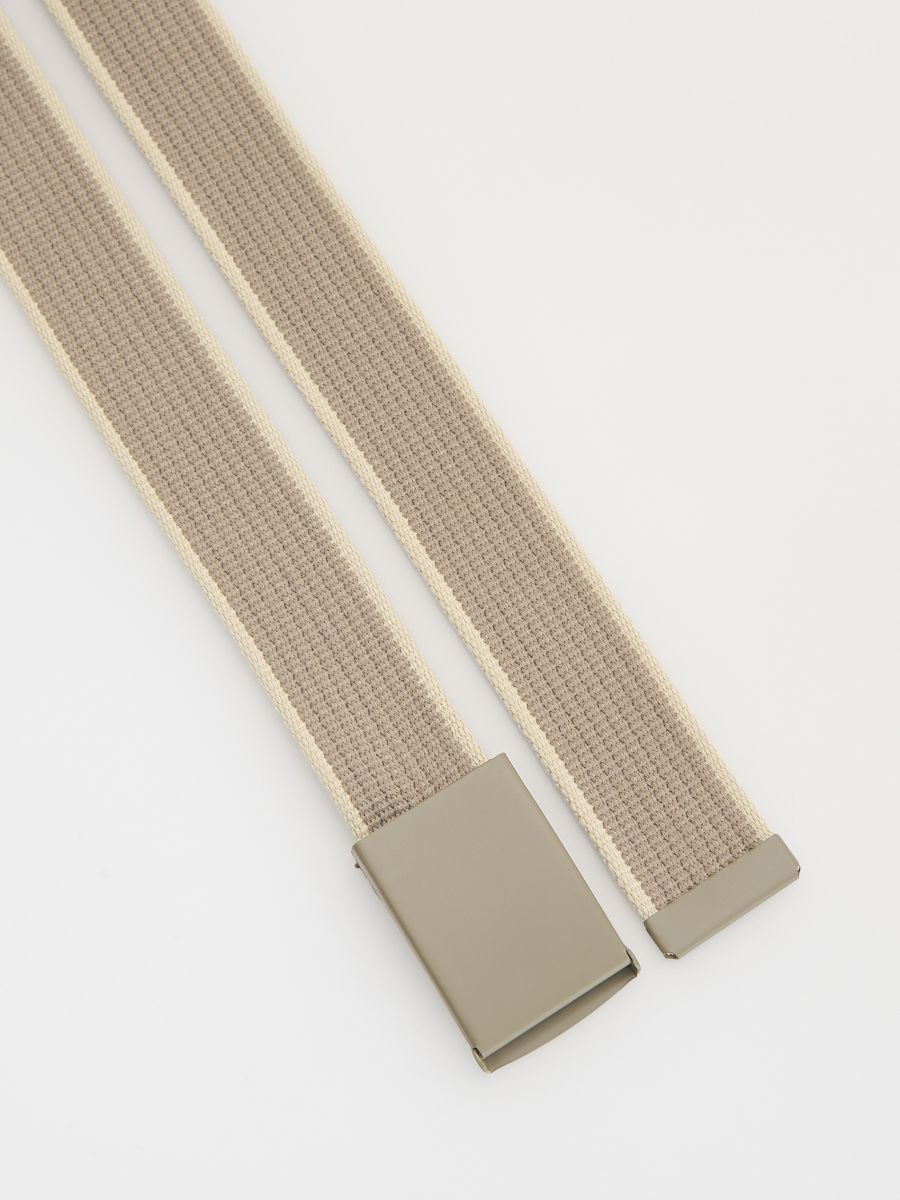 Webbing belt with buckle - beige - RESERVED - 2