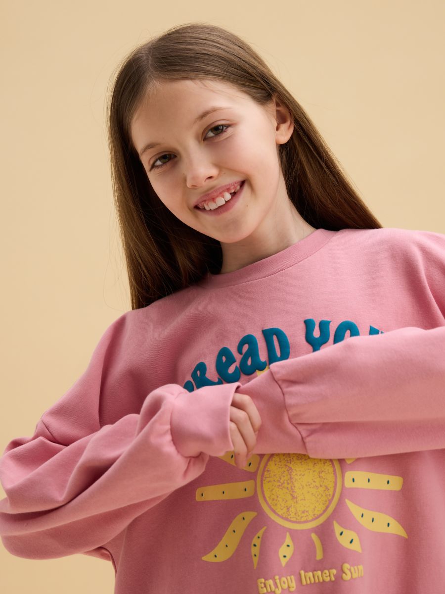 Sweat à imprimé - Rose - RESERVED - 5