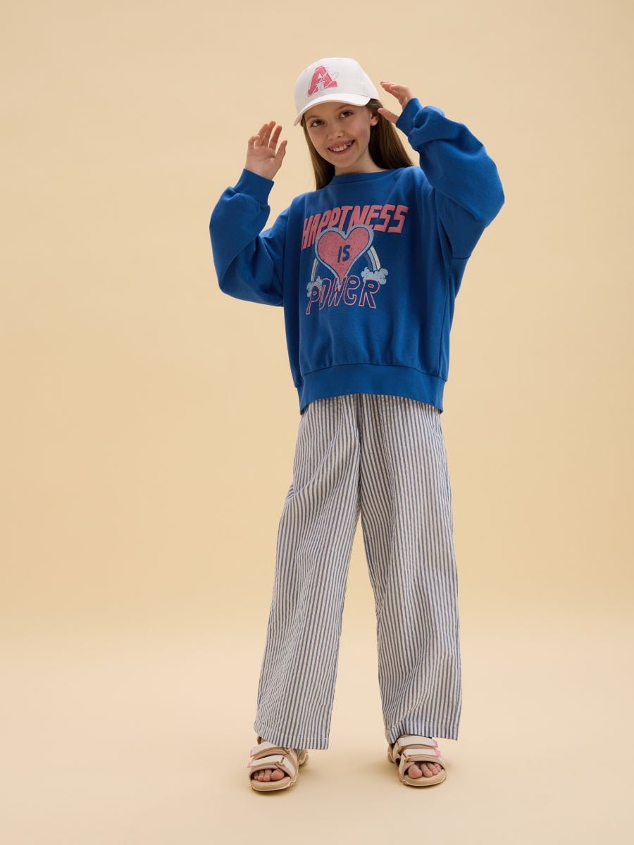 Printed sweatshirt - light blue - RESERVED - 3