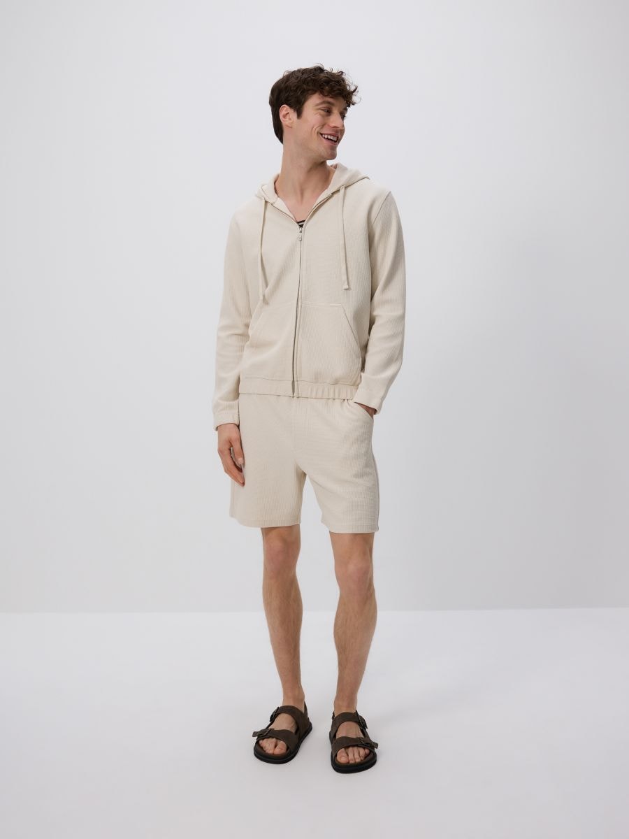 Sweat en tissu structuré - Beige - RESERVED - 4