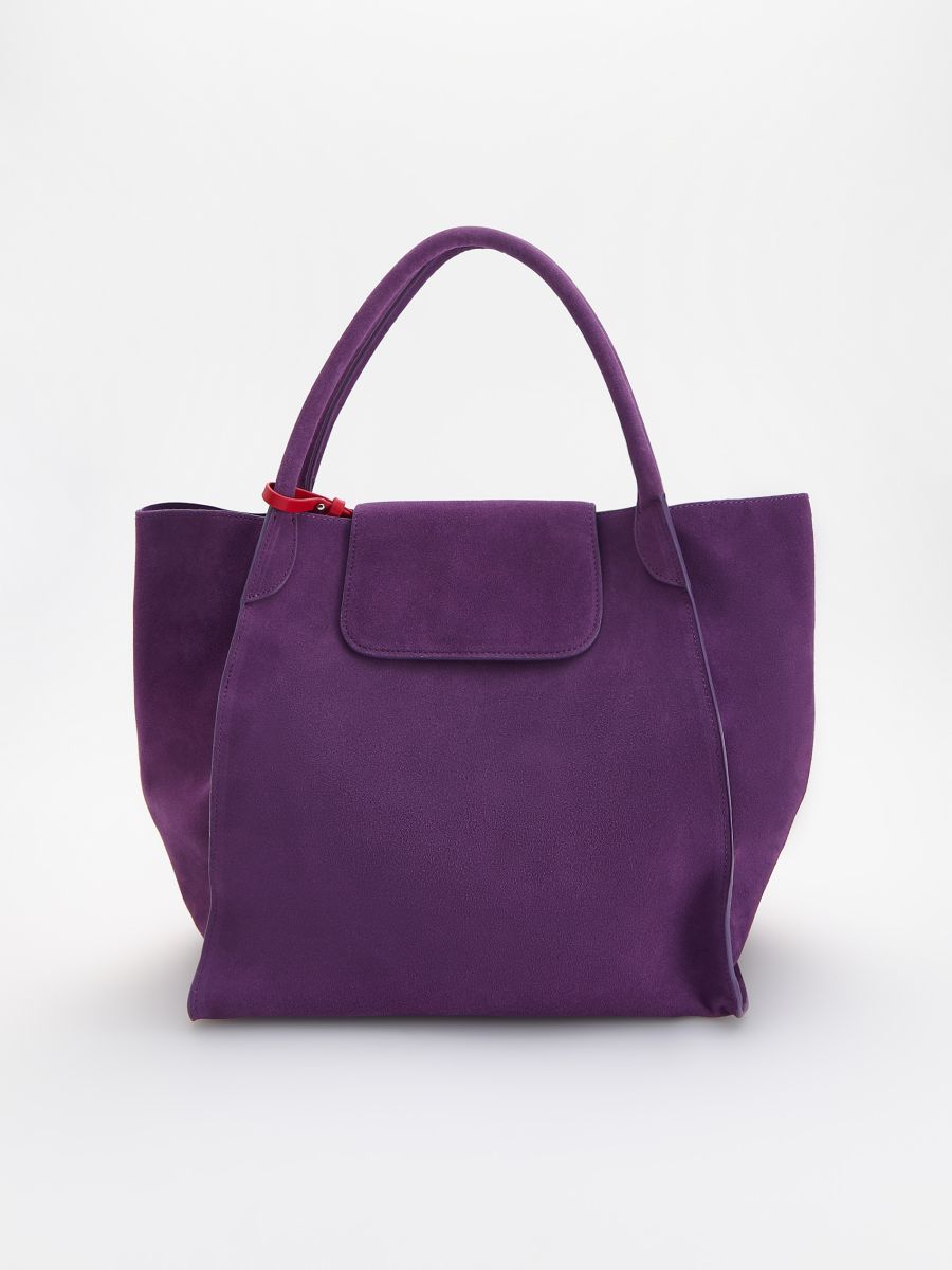 Sac cabas en daim synthétique - violet - RESERVED - 2