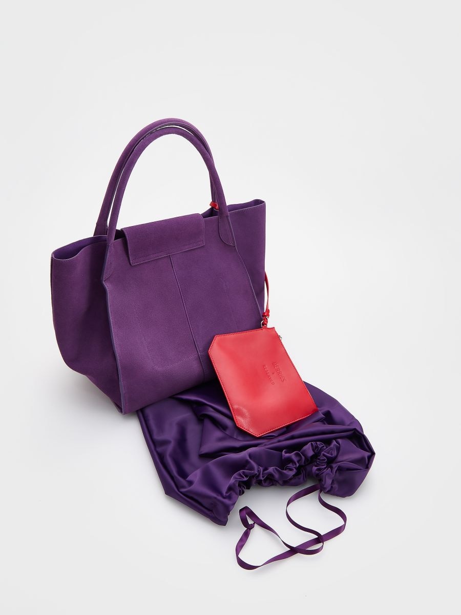 Sac cabas en daim synthétique - violet - RESERVED - 3