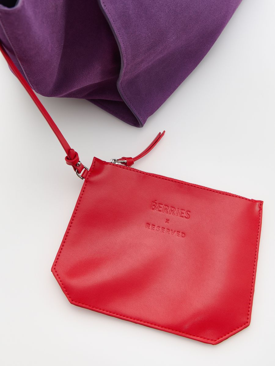 Sac cabas en daim synthétique - violet - RESERVED - 6