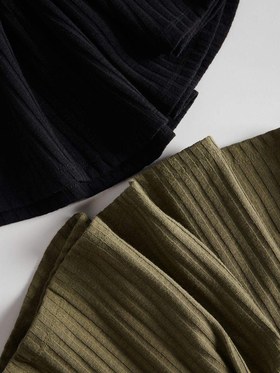 Rebrasto midi krilo - svetla oliva - RESERVED - 7