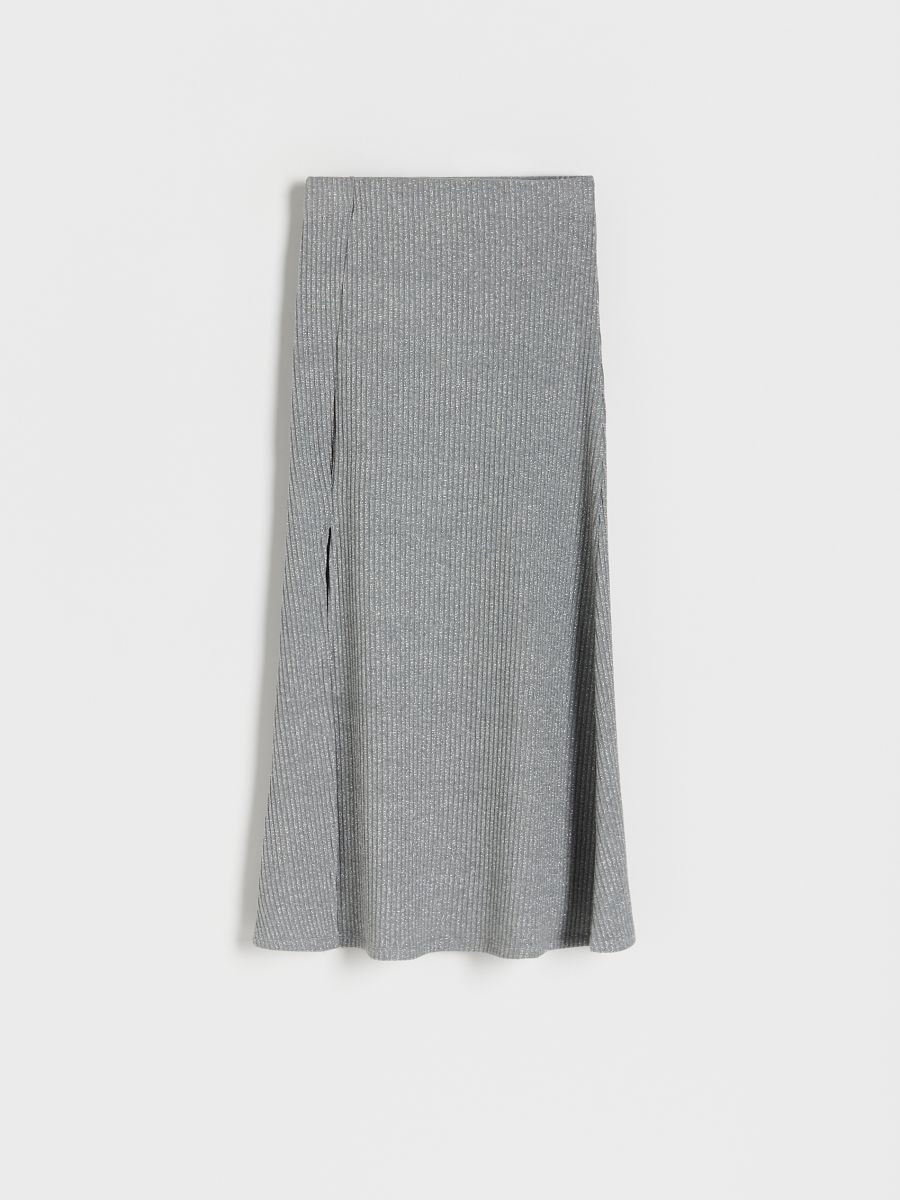 Skirt with metallic thread - dark grey - RESERVED - 4