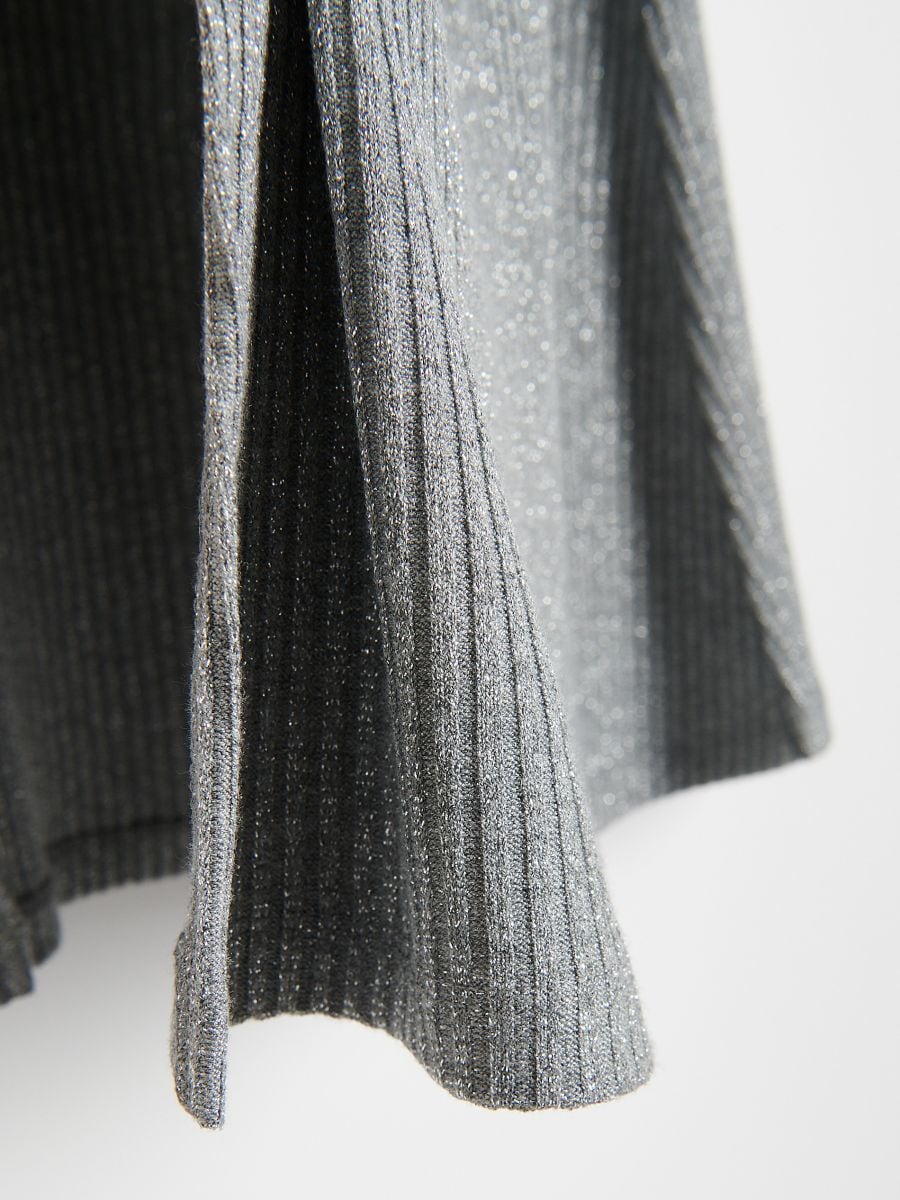 Skirt with metallic thread - dark grey - RESERVED - 5