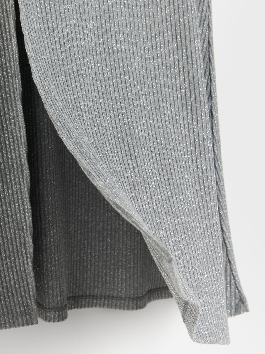 Skirt with metallic thread - dark grey - RESERVED - 6