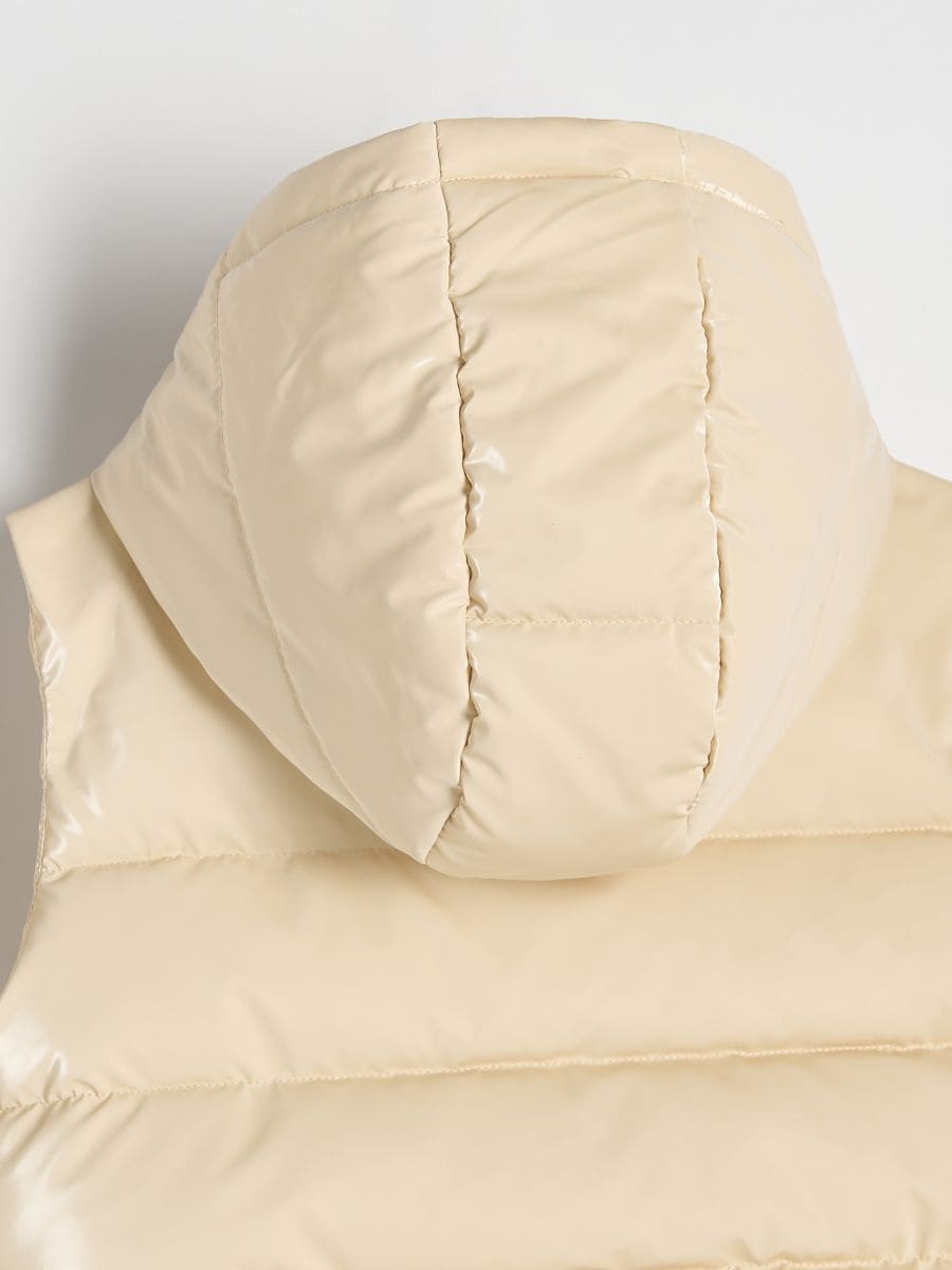 Steppweste mit Kapuze - beige - RESERVED - 4