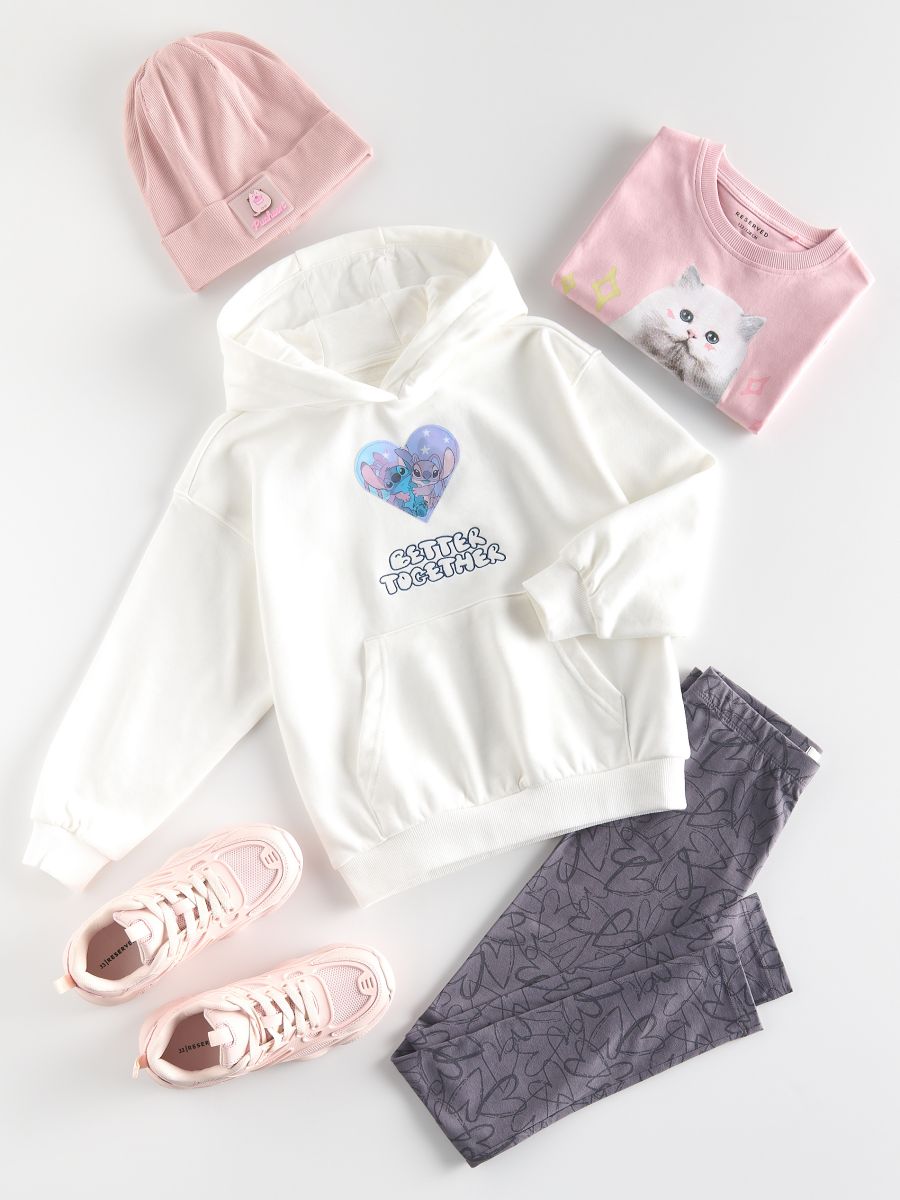 GIRLS` JOGGING TOP - cream - RESERVED - 6