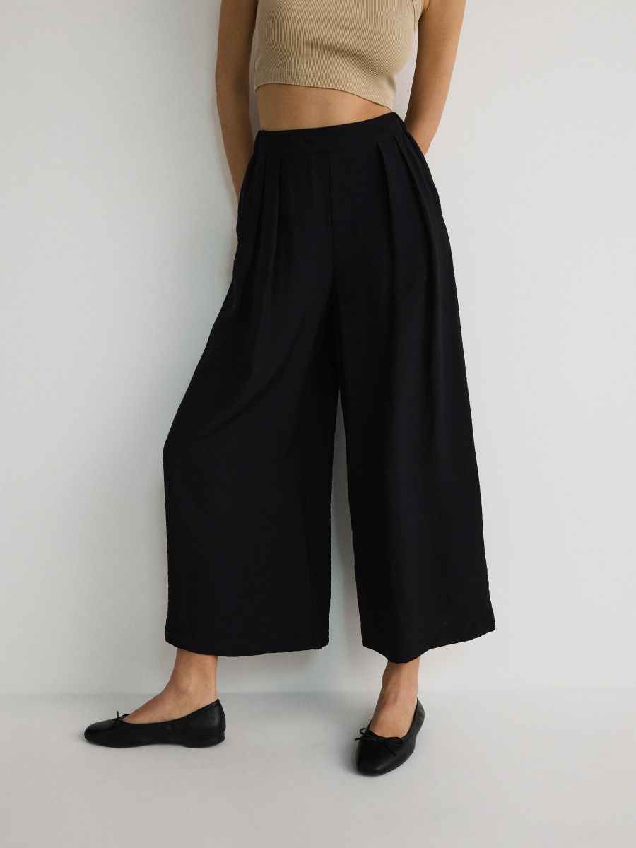 Pantalon culotte en viscose