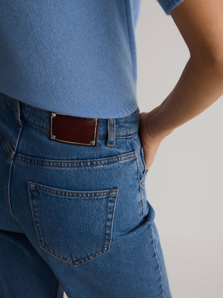 Straight leg jeans with stitching - blue jeans - RESERVED - 2