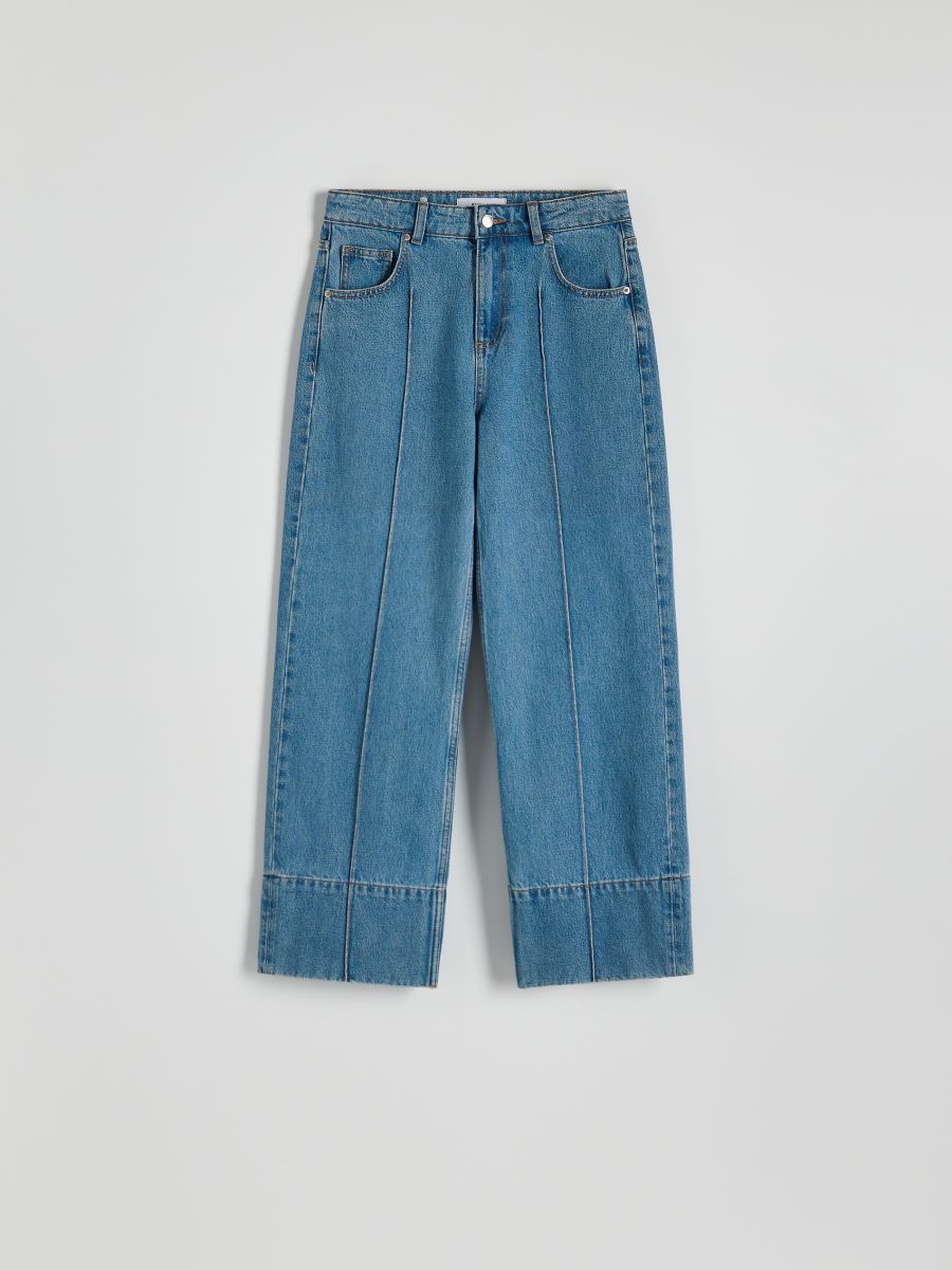 Straight leg jeans with stitching - blue jeans - RESERVED - 5