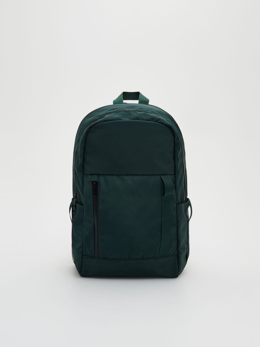 Plain fabric backpack - teal green - RESERVED - 3