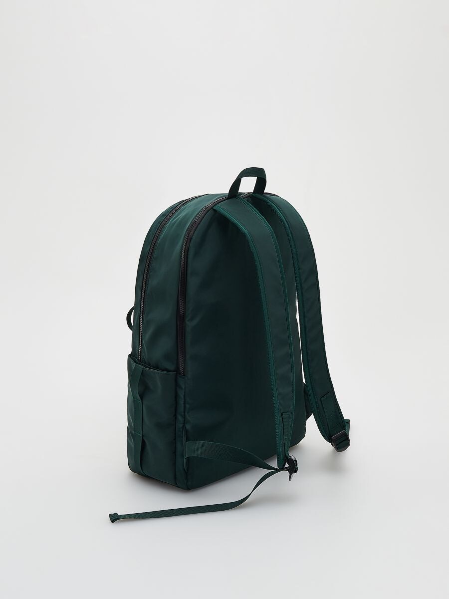 Plain fabric backpack - teal green - RESERVED - 4