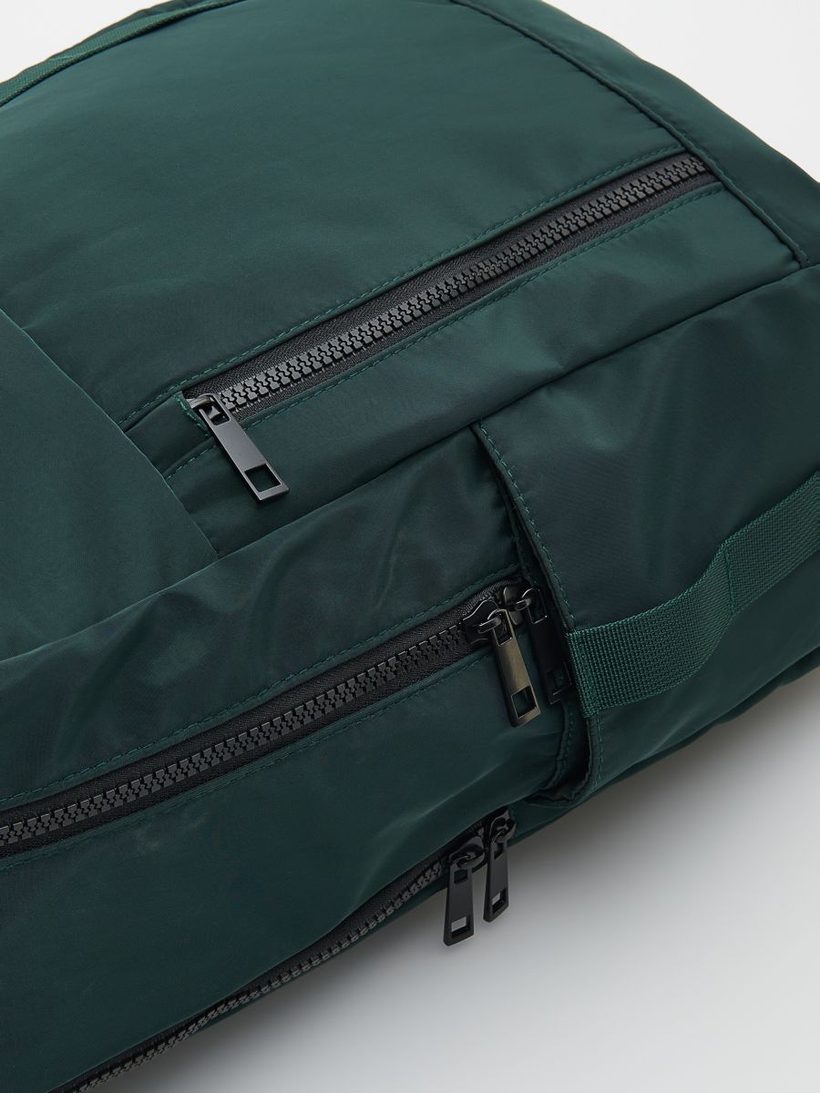 Plain fabric backpack - teal green - RESERVED - 2