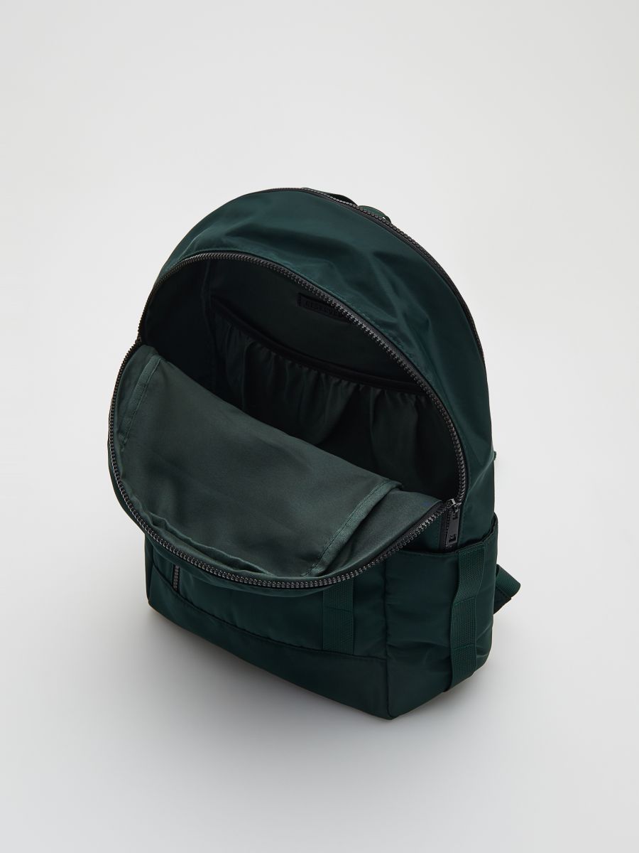 Plain fabric backpack - teal green - RESERVED - 8
