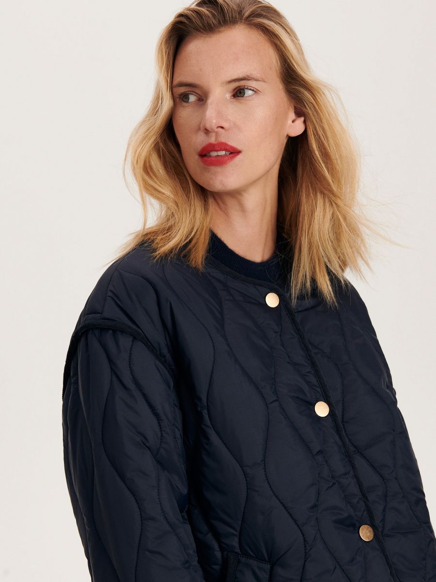 Quilted jacket - navy - RESERVED - 2
